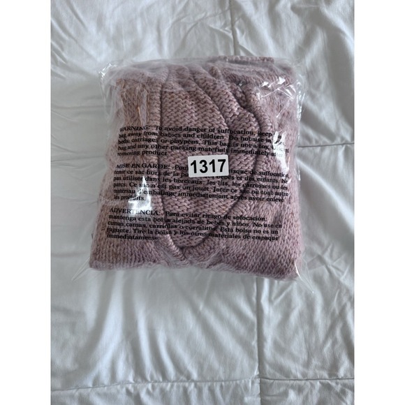 Madewell Beresford Wrap-Front Pullover Sweater Pink Oversized Women's Size XXS - Picture 8 of 8